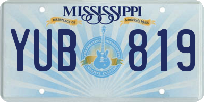 MS license plate YUB819