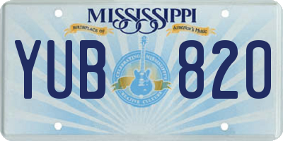 MS license plate YUB820