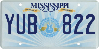 MS license plate YUB822