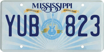 MS license plate YUB823