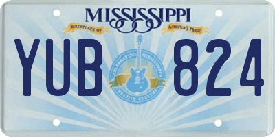 MS license plate YUB824