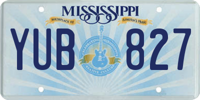 MS license plate YUB827