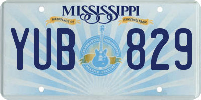 MS license plate YUB829