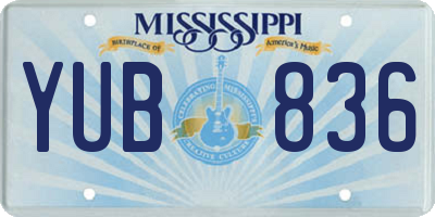 MS license plate YUB836