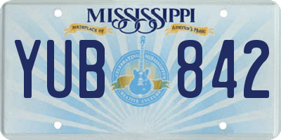 MS license plate YUB842