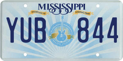 MS license plate YUB844