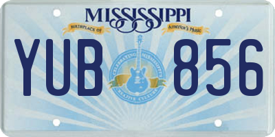 MS license plate YUB856