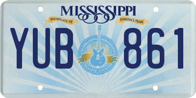MS license plate YUB861