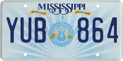 MS license plate YUB864