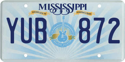 MS license plate YUB872