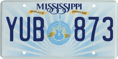 MS license plate YUB873