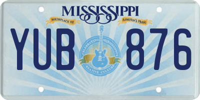 MS license plate YUB876