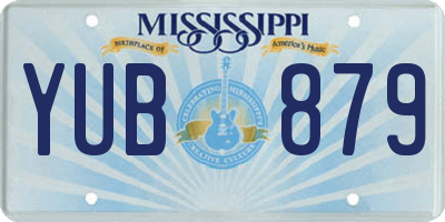 MS license plate YUB879