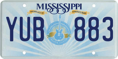 MS license plate YUB883