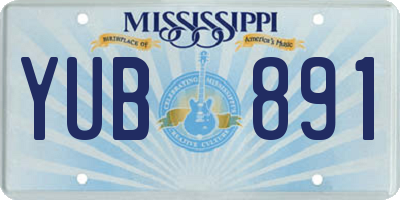 MS license plate YUB891