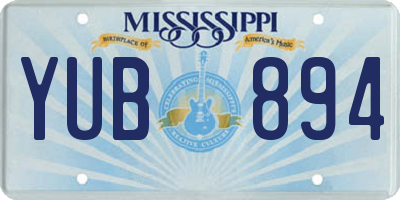 MS license plate YUB894