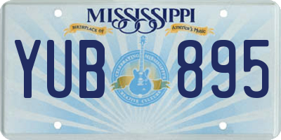 MS license plate YUB895