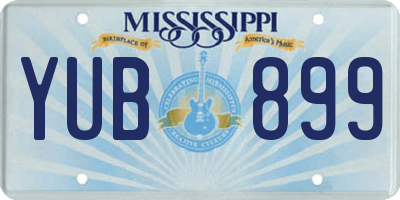 MS license plate YUB899