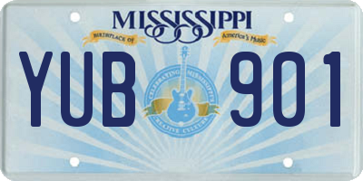 MS license plate YUB901