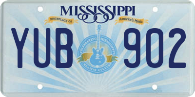 MS license plate YUB902