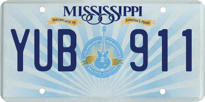 MS license plate YUB911