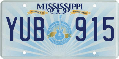 MS license plate YUB915