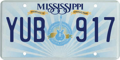 MS license plate YUB917