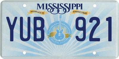 MS license plate YUB921