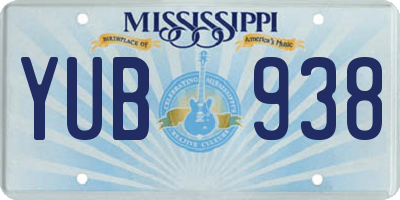 MS license plate YUB938