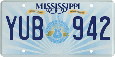 MS license plate YUB942