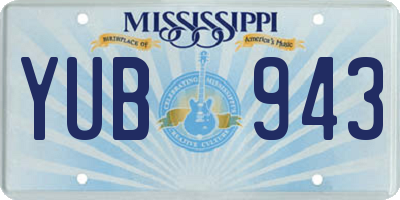 MS license plate YUB943
