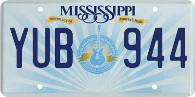 MS license plate YUB944