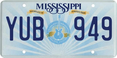 MS license plate YUB949