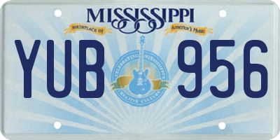 MS license plate YUB956