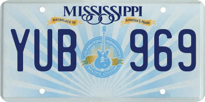 MS license plate YUB969