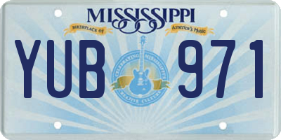 MS license plate YUB971