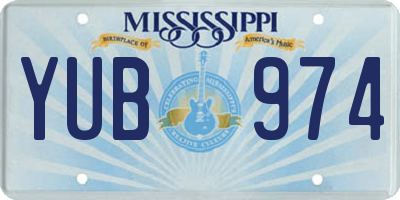 MS license plate YUB974