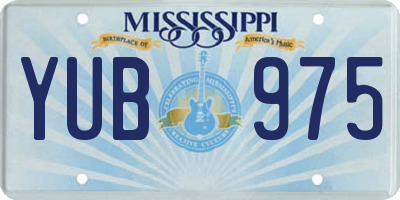 MS license plate YUB975