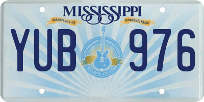 MS license plate YUB976