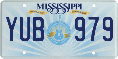 MS license plate YUB979