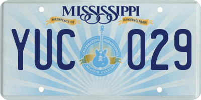 MS license plate YUC029