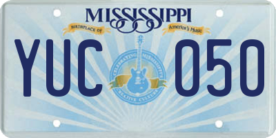 MS license plate YUC050