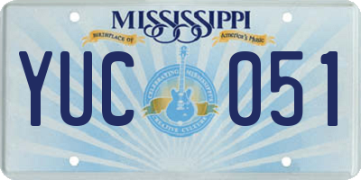 MS license plate YUC051