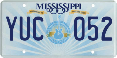 MS license plate YUC052