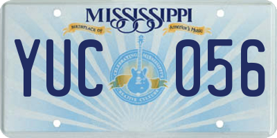 MS license plate YUC056