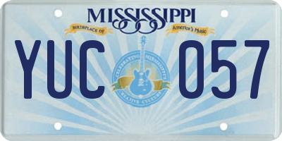 MS license plate YUC057