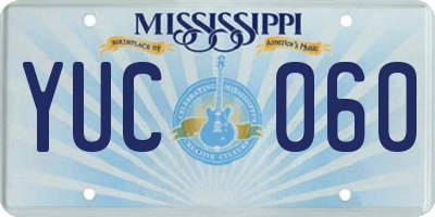 MS license plate YUC060