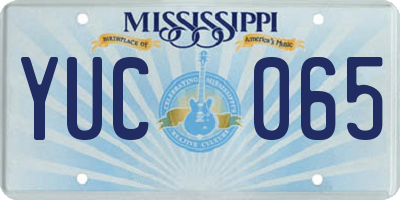 MS license plate YUC065