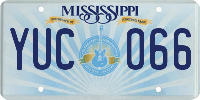 MS license plate YUC066