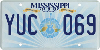 MS license plate YUC069